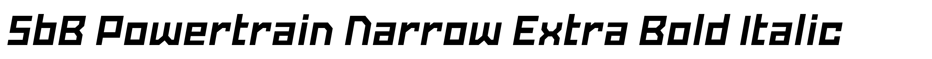 SbB Powertrain Narrow Extra Bold Italic